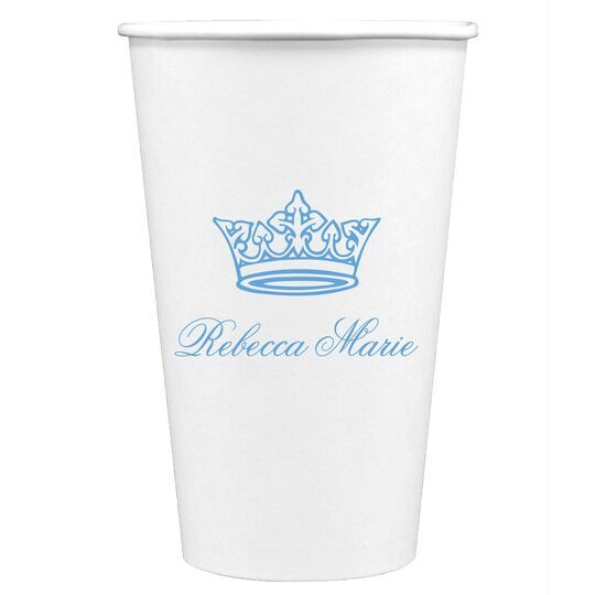Delicate Princess Crown Paper Coffee Cups